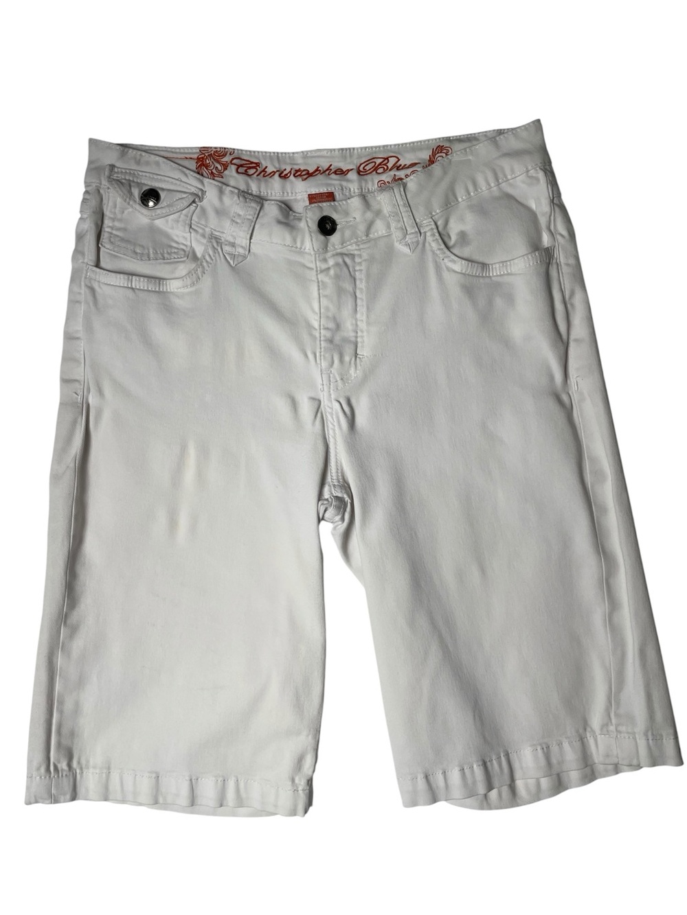 Christopher Blue Shorts Size 10 Cotton Spandex Excellent Condition